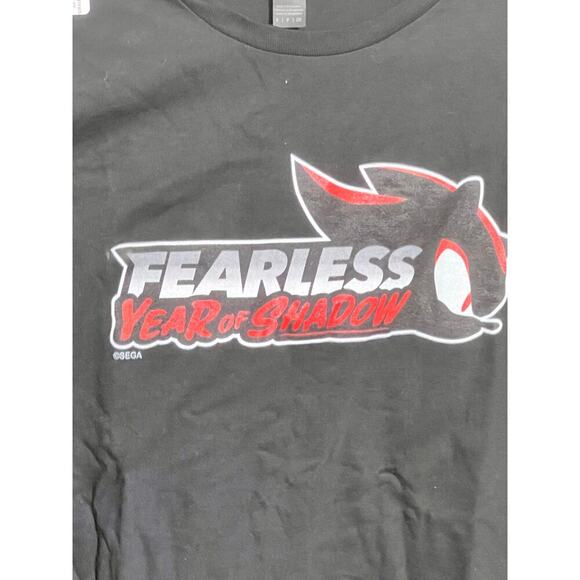 New Sonic the Hedgehog, Fearless: Year of Shadow logo T-Shirt Small Black - Picture 2 of 4